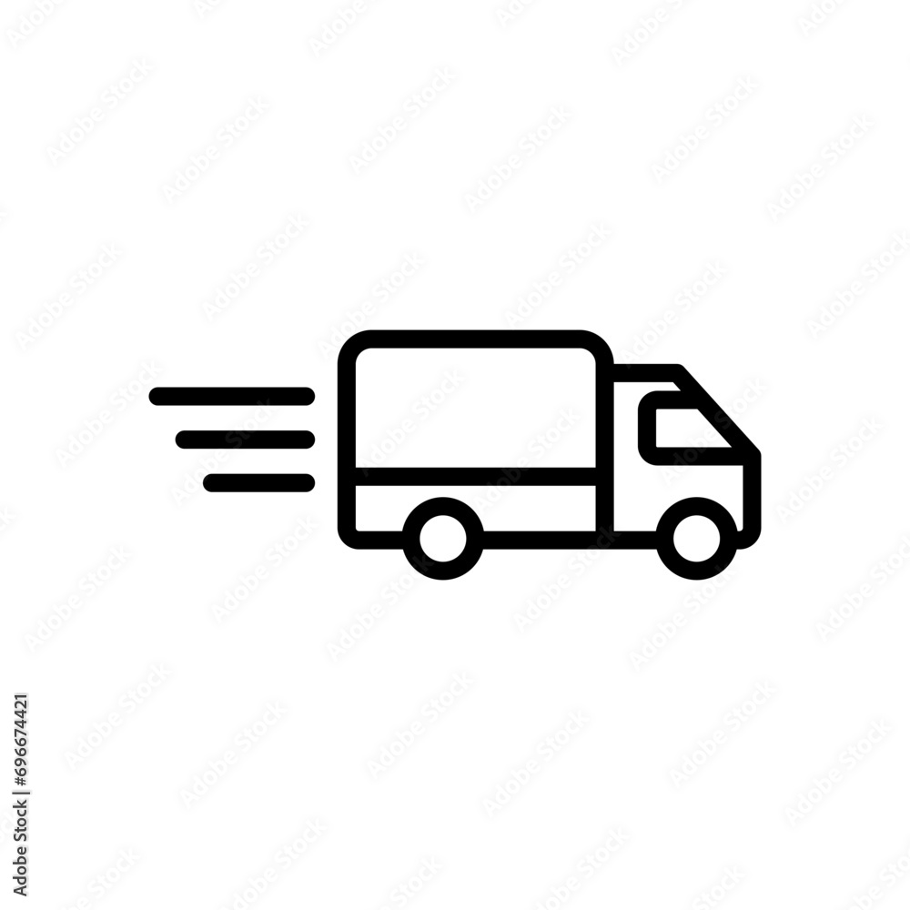 Truck icon. Freight, delivery symbol. Vector illustration.