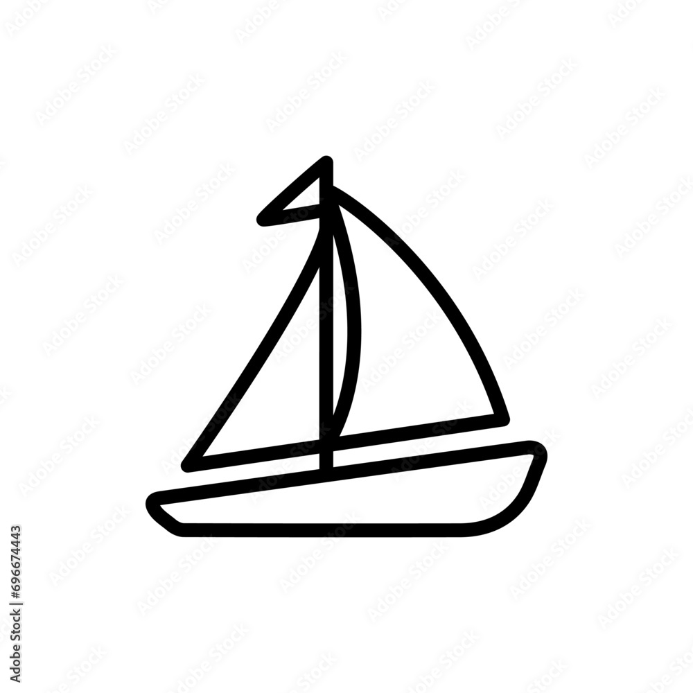 Sail boat icon flat vector template design trendy Sail boat icon flat vector template design trendy