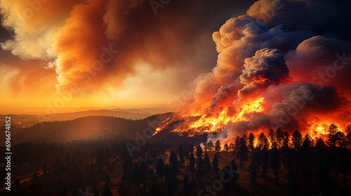 The Mesmerizing Sight Of Flames Dancing Through A Forest Of Destruction