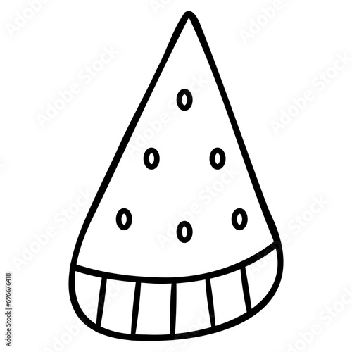 illustration of a watermelon sliced