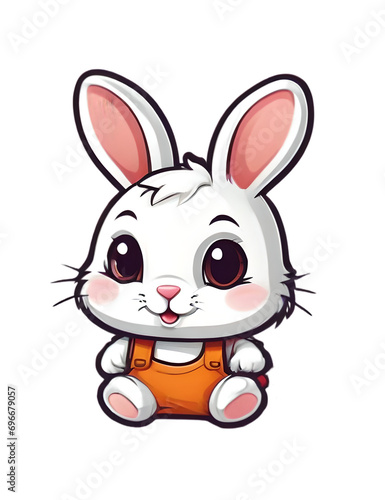 transparent sticker cute bunny child png © Agamhamdan