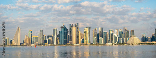 The skyline of Doha, Qatar