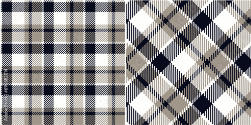 Vector checkered pattern or plaid pattern in blue and white . Tartan, textured seamless plat for flannel shirts, duvet covers, other autumn winter textile mills. Vector Format