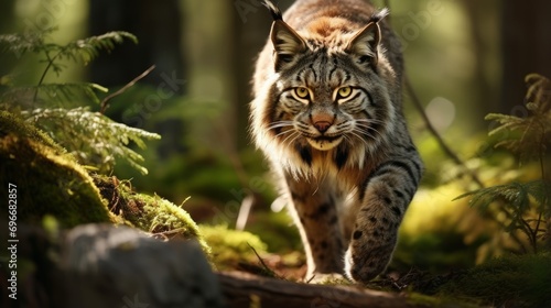 Zephyr Lynx prowls through enchanted woods © Cloudyew