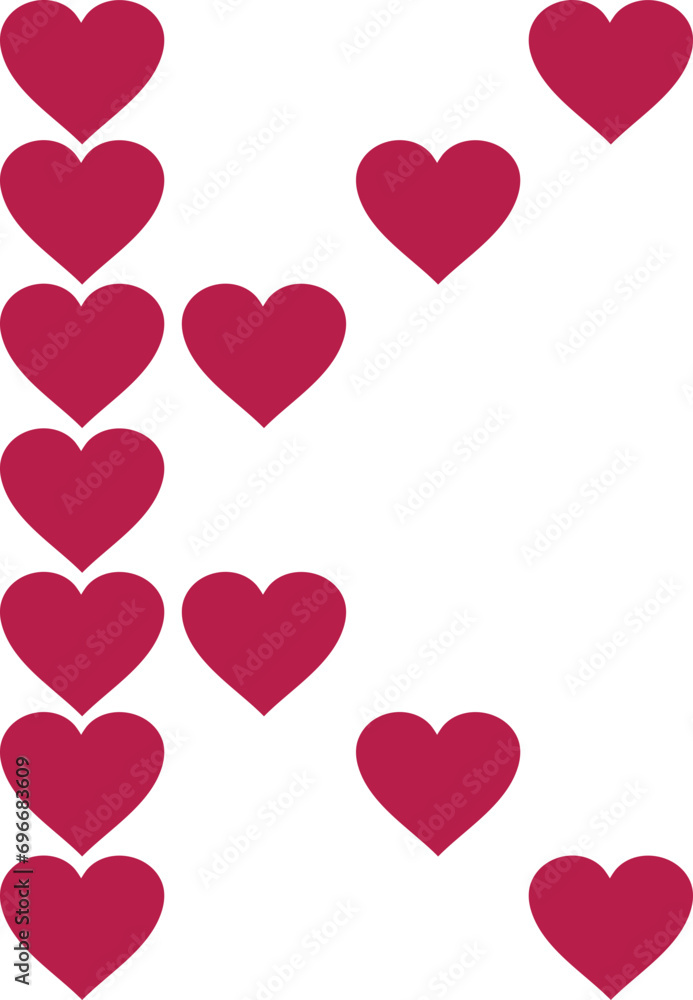 heart valentine alphabet uppercase k