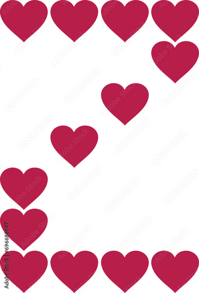 heart valentine alphabet uppercase z