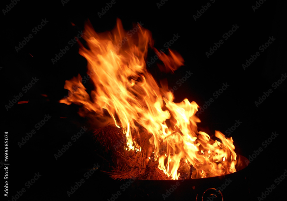 Obraz premium fire in the fireplace
