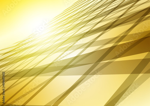 交差するゴールドの幾何学ライン背景	