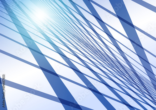交差する青の幾何学ライン背景	