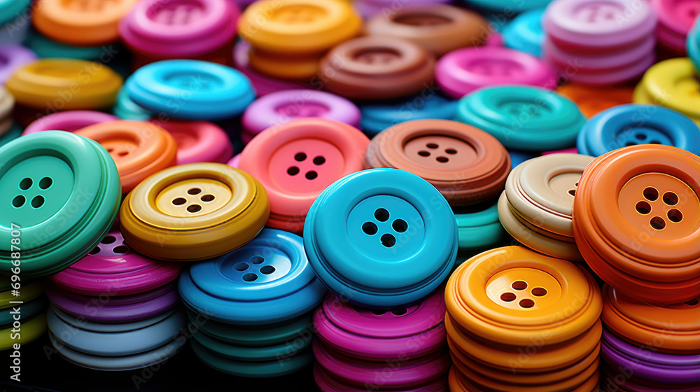 A Vibrant Display of Colorful Buttons A Vibrant Display of Colorful Buttons