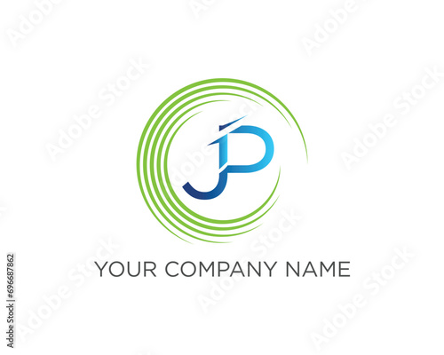 JP creative modern logo design