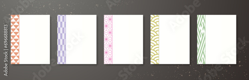 年末年始に使える和柄テンプレート