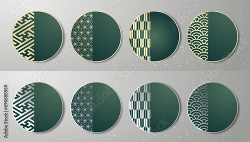 年末年始に使える和柄テンプレート