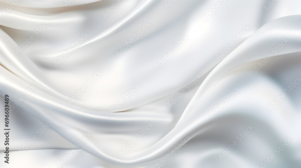 Obraz premium white fabric satin cloth background texture