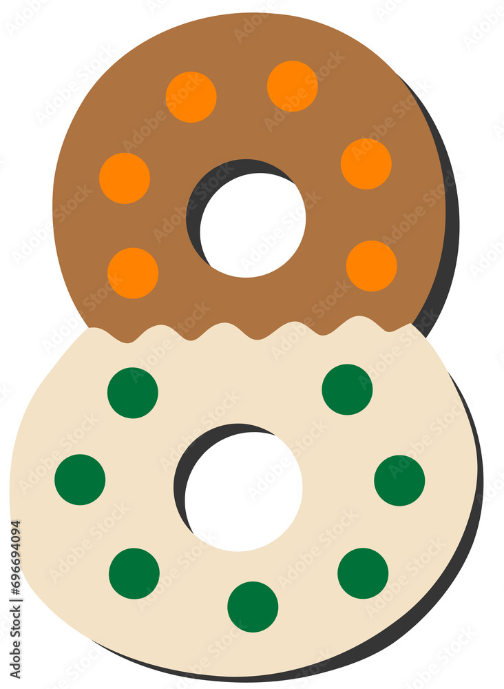 Fototapeta premium Number 8 Gingerbread Cookie