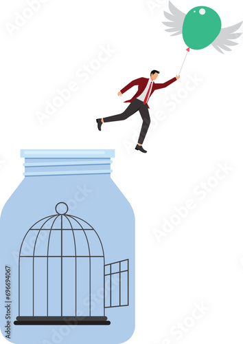 Getting away from it all, Depression Sadness, Loneliness, Island, Businessman