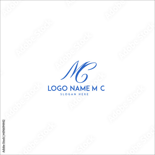 Obraz na płótnie mc letter combined logo design