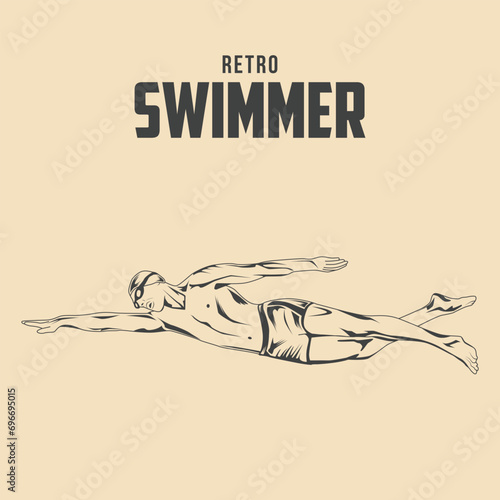Retro swimmer