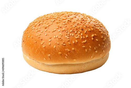 Single Bun for Your Burger Isolated On Transparent Background