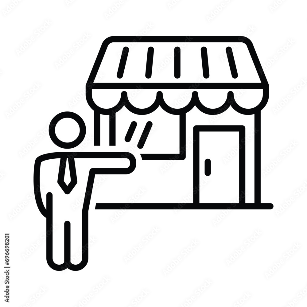 Shop store manager vector icon Shop store manager vector icon