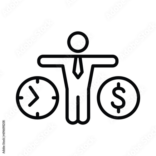Time and money vector icon