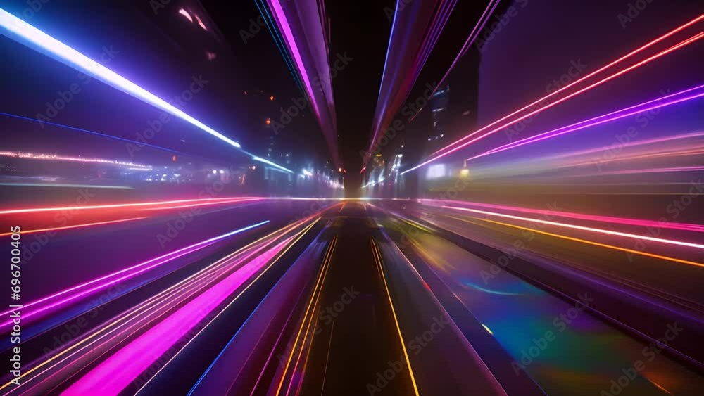 Futuristic City Speed Light Trails Futuristic City Speed Light Trails