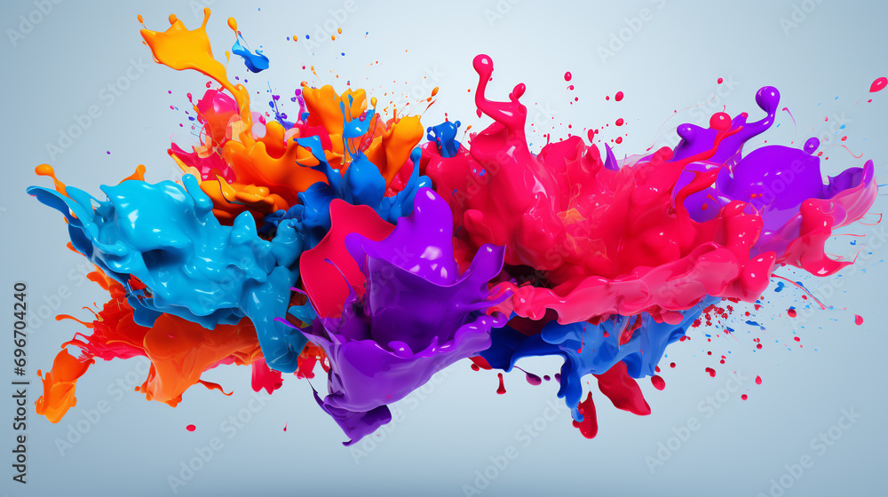 colorful splashes HD 8K wallpaper Stock Photographic Image 