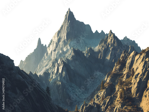 mountain peak on transparent background 