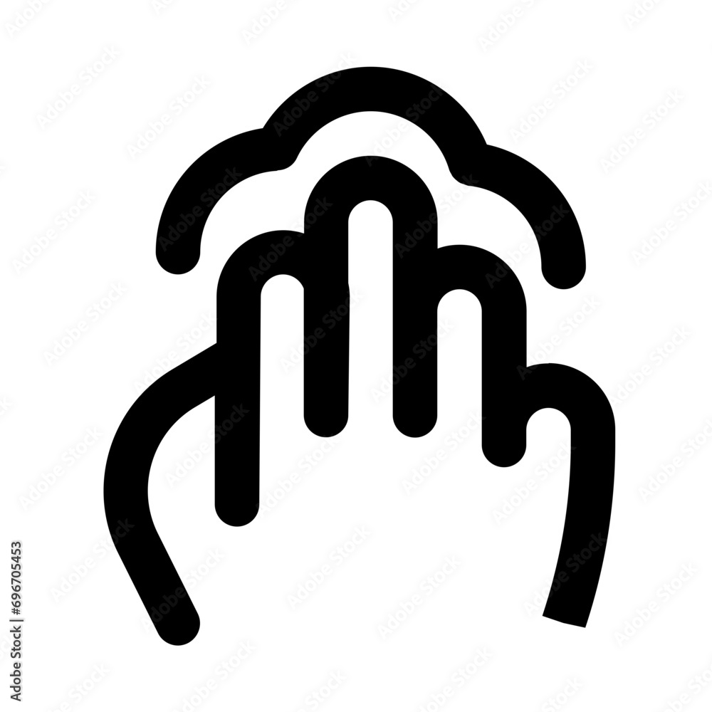 Three Finger Line UI Icon Three Finger Line UI Icon