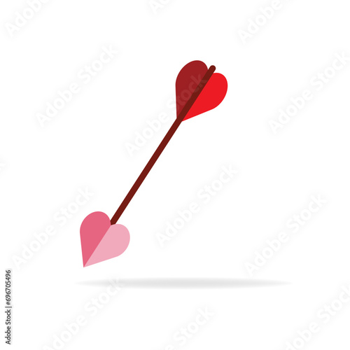 Obraz na płótnie Cupid arrow symbol, Love Heart Arrow,я vector w salonie