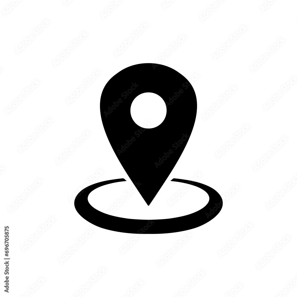 Location icon vector. Pin icon logo design. Pointer symbol isolated on white background Location icon vector. Pin icon logo design. Pointer symbol isolated on white background