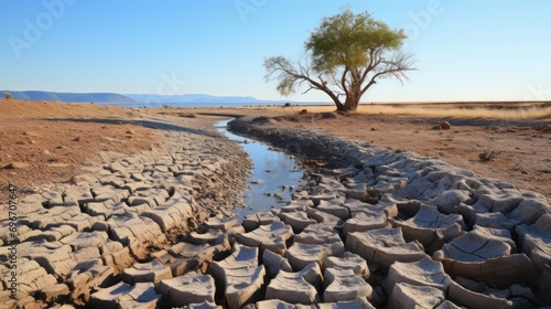 Separated water created dry land amidst.