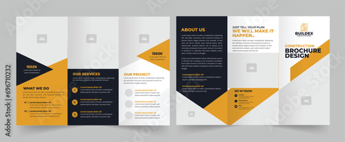 Construction Trifold Brochure Template