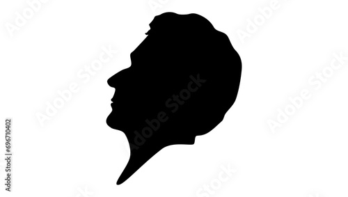 Robert Fulton, black isolated silhouette