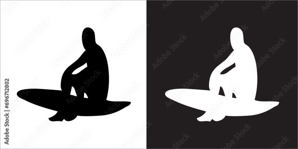 Illustration vector graphics of surf icon
