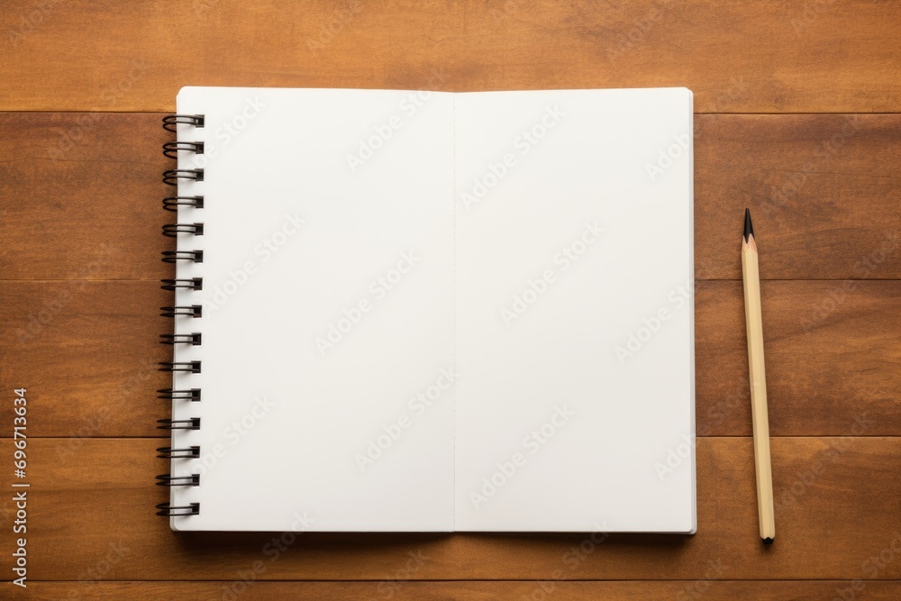 Composition with empty notebook Composition with empty notebook
