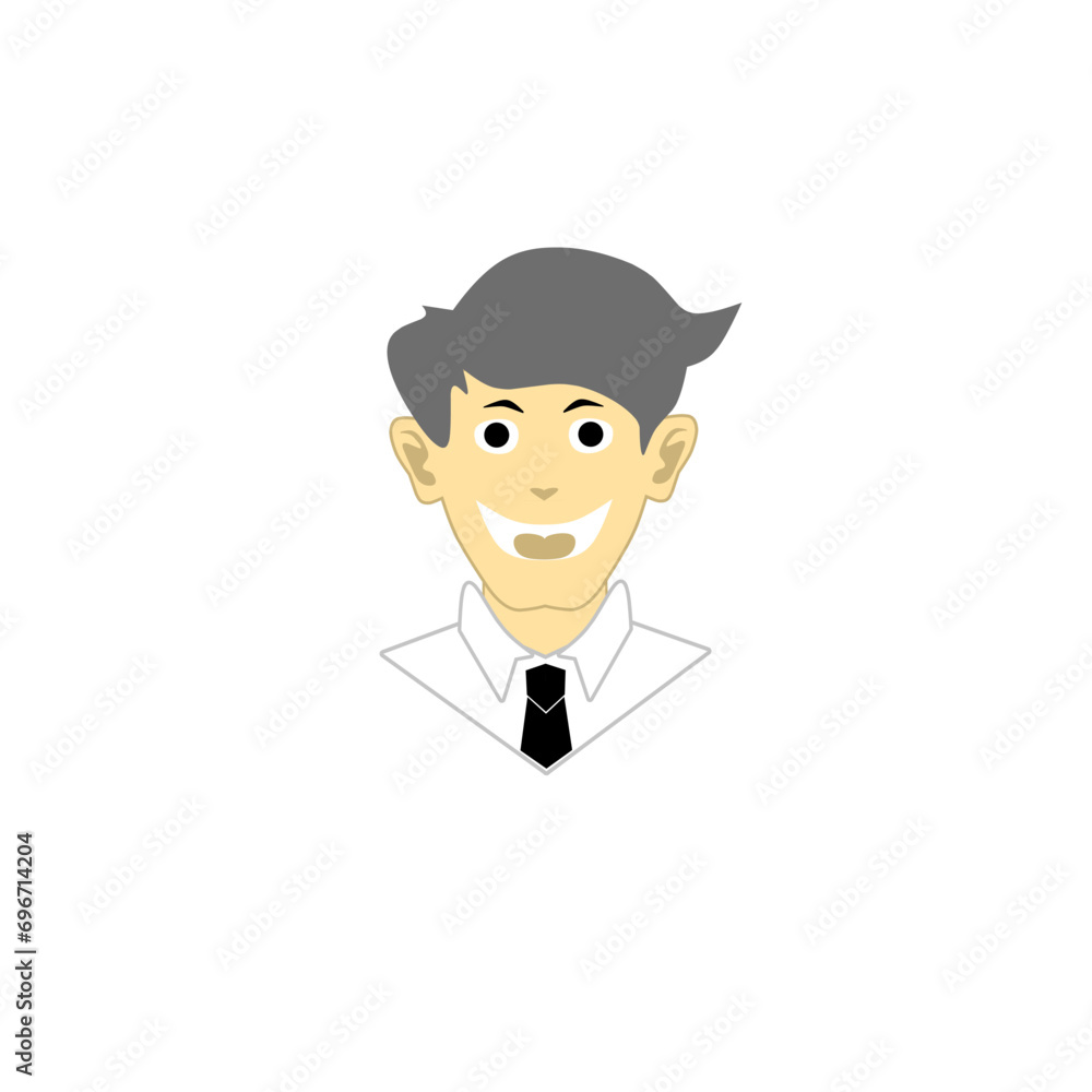 smiling businessman. Flat design vector illustration isolated on white smiling businessman. Flat design vector illustration isolated on white