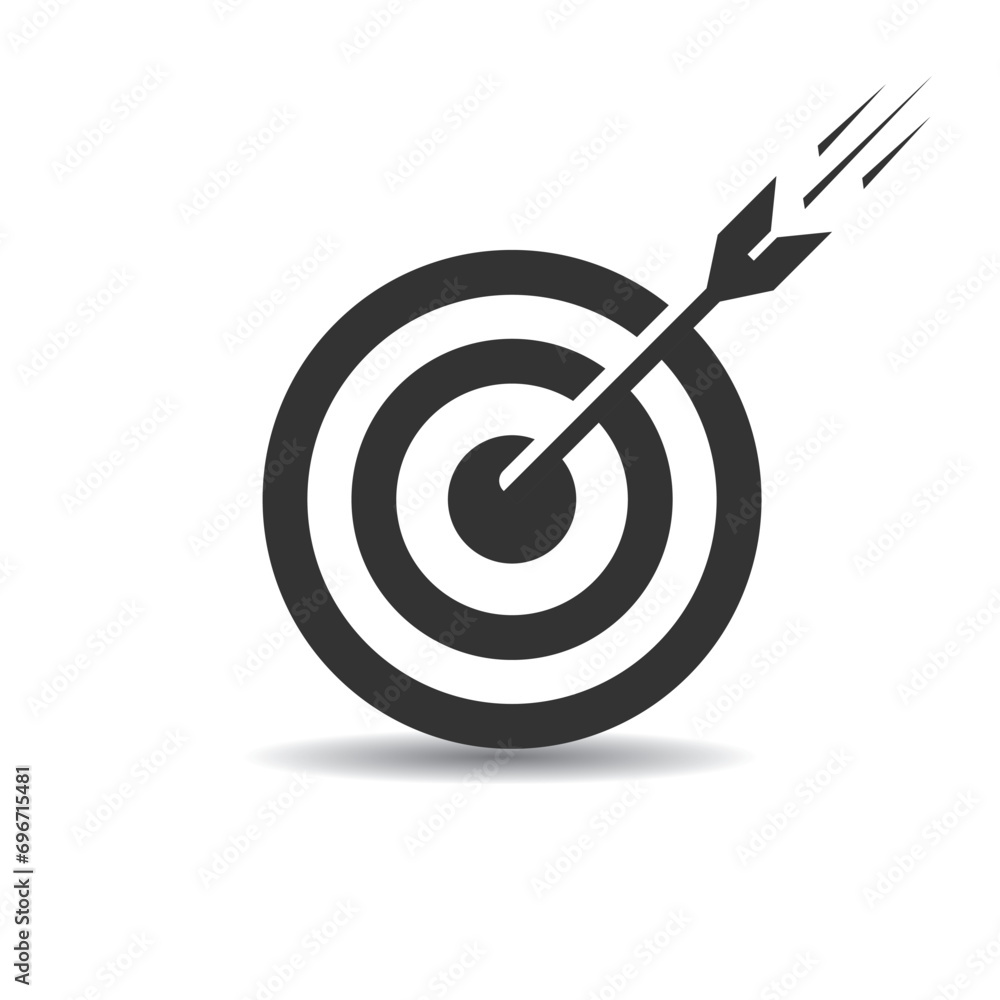 Archery target icon isolated vector illustration. Archery target icon isolated vector illustration.