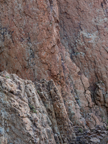 Stone wall of the rock