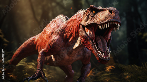 A powerful and fierce T-Rex dinosaur