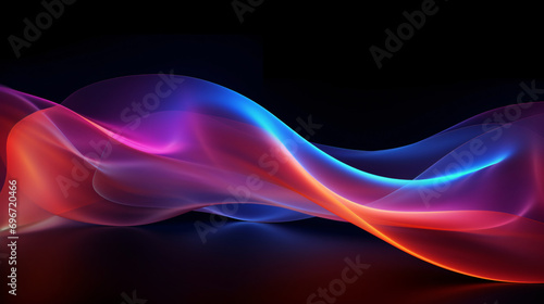 Abstract flowing wavy fluid
