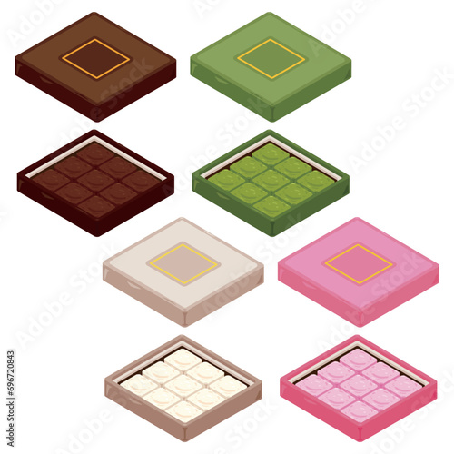 箱入り生チョコセット　蓋付き