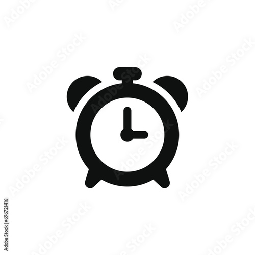 Alarm clock icon isolated on transparent background