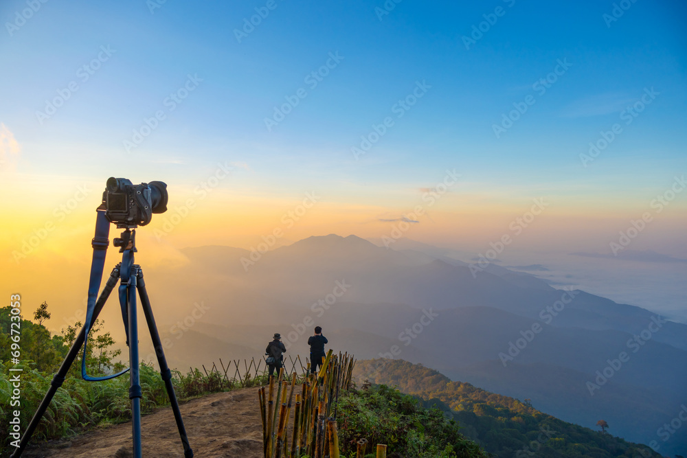 morning sunrise Doi Inthanon mountain in Chiang Mai, Thailand morning sunrise Doi Inthanon mountain in Chiang Mai, Thailand