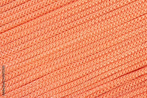 Background made of peach textile cord