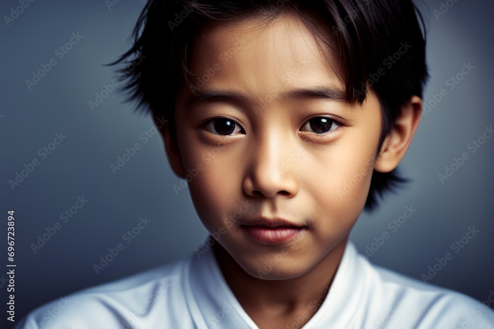 Handsome Asian boy with brown eyes Handsome Asian boy with brown eyes