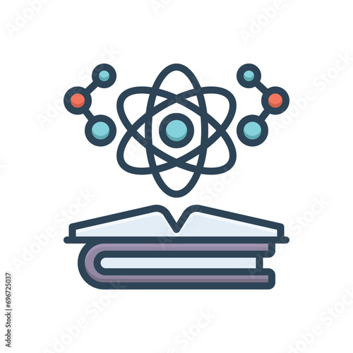 Color illustration icon for physics 