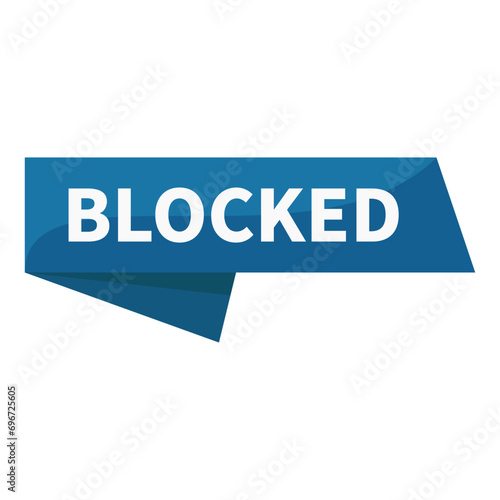 Blocked In Blue Rectangle Ribbon Shape For Information Announcement Business Marketing Social Media
