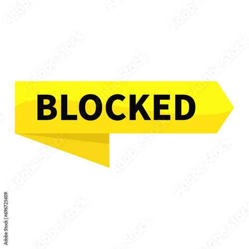Blocked In Yellow Ribbon Rectangle Shape For Information Announcement Business Marketing Social Media
