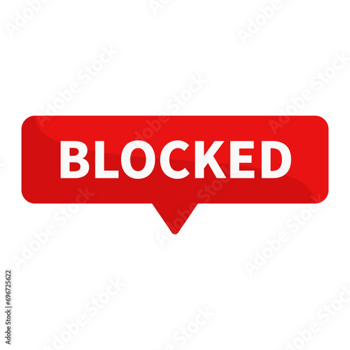 Blocked In Red Rectangle Shape For Information Announcement Business Marketing Social Media
